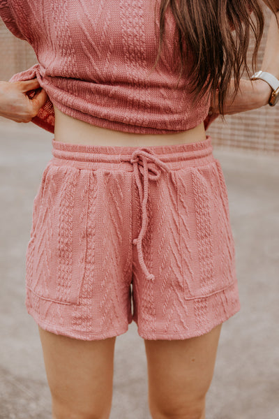 Ada Knit Shorts in Mauve