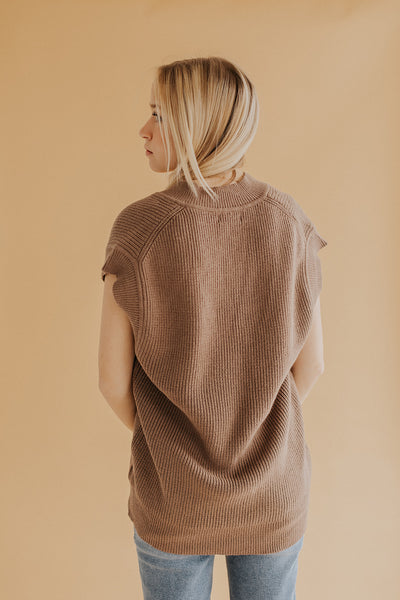 Marlowe Sweater Vest in Taupe