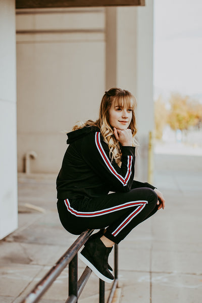 Sweatshirt with side stripes online