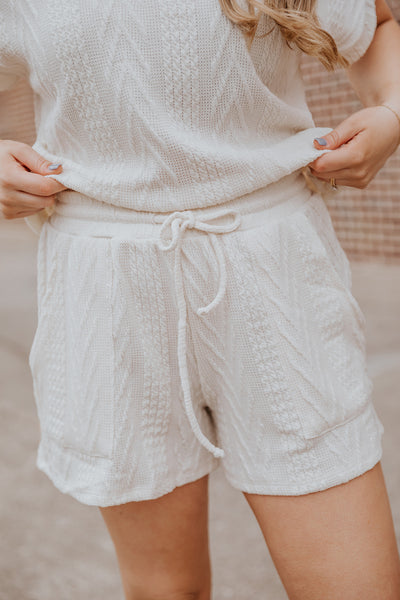 Ada Knit Shorts in Ivory