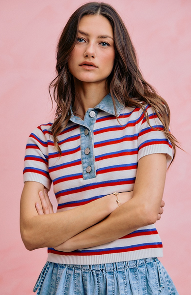 Tanner Striped Top