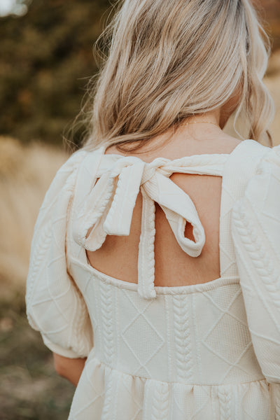 Freya Knit Dress in Cream