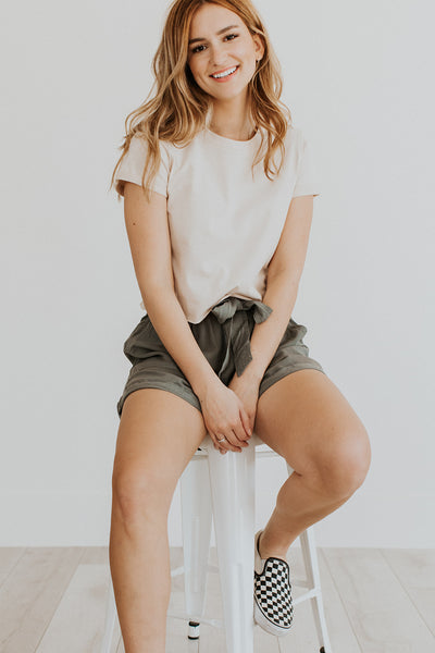 Willa Short Sleeve Top in Natural