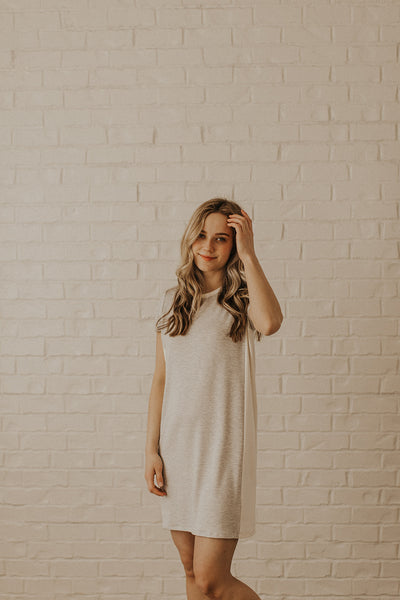 Jonesy Striped Dress in Grey