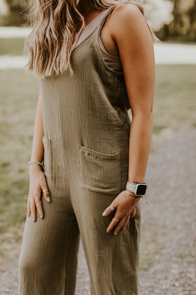 Good Times Jumpsuit in Olive