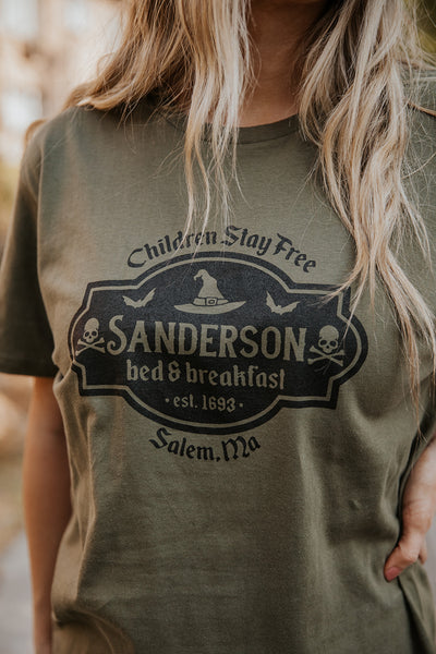 Bed and Breakfast Tee in Olive