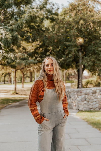 Elena Striped Turtleneck Sweater