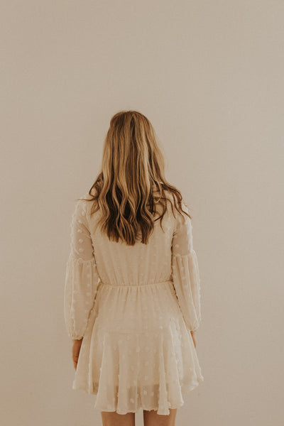 Isabella Dot Dress in Cream