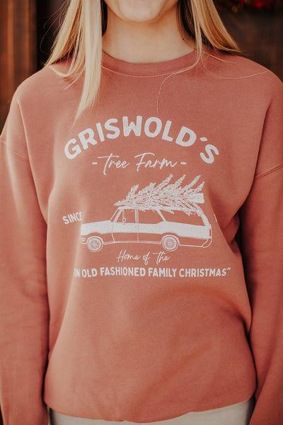 Griswold’s Tree Farm Sweatshirt in Mauve