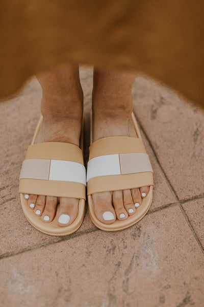 Jazmin Slide in Tan