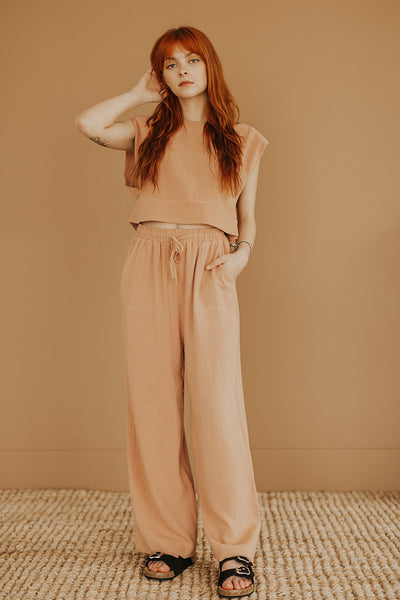 Libby Loose Fit Pant in Salmon