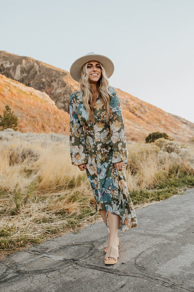 Scout Floral Dress in Green
