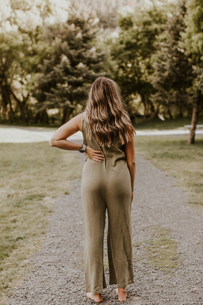 Good Times Jumpsuit in Olive