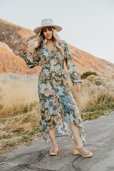 Scout Floral Dress in Green