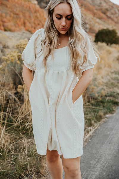 Freya Knit Dress in Cream